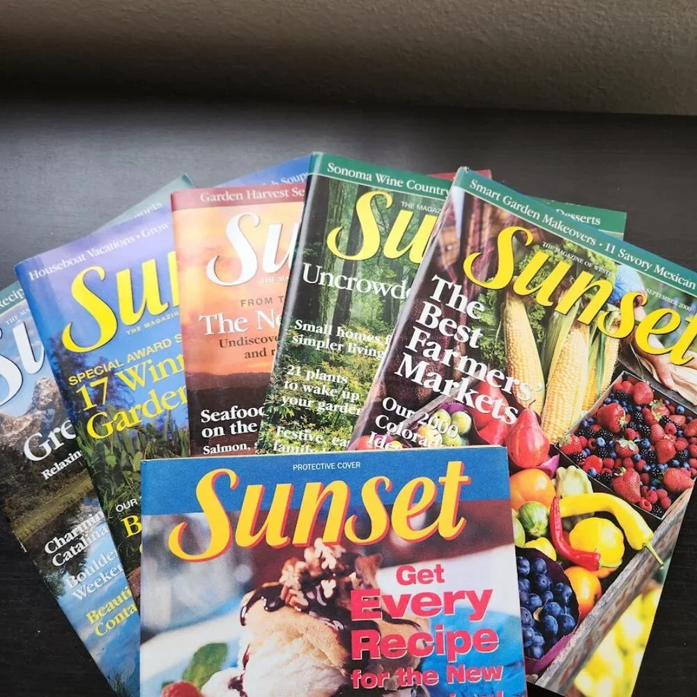 1 Vintage Sunset Magazine Picked at RANDOM Cookbook Reading Supplies Coffee Tabl